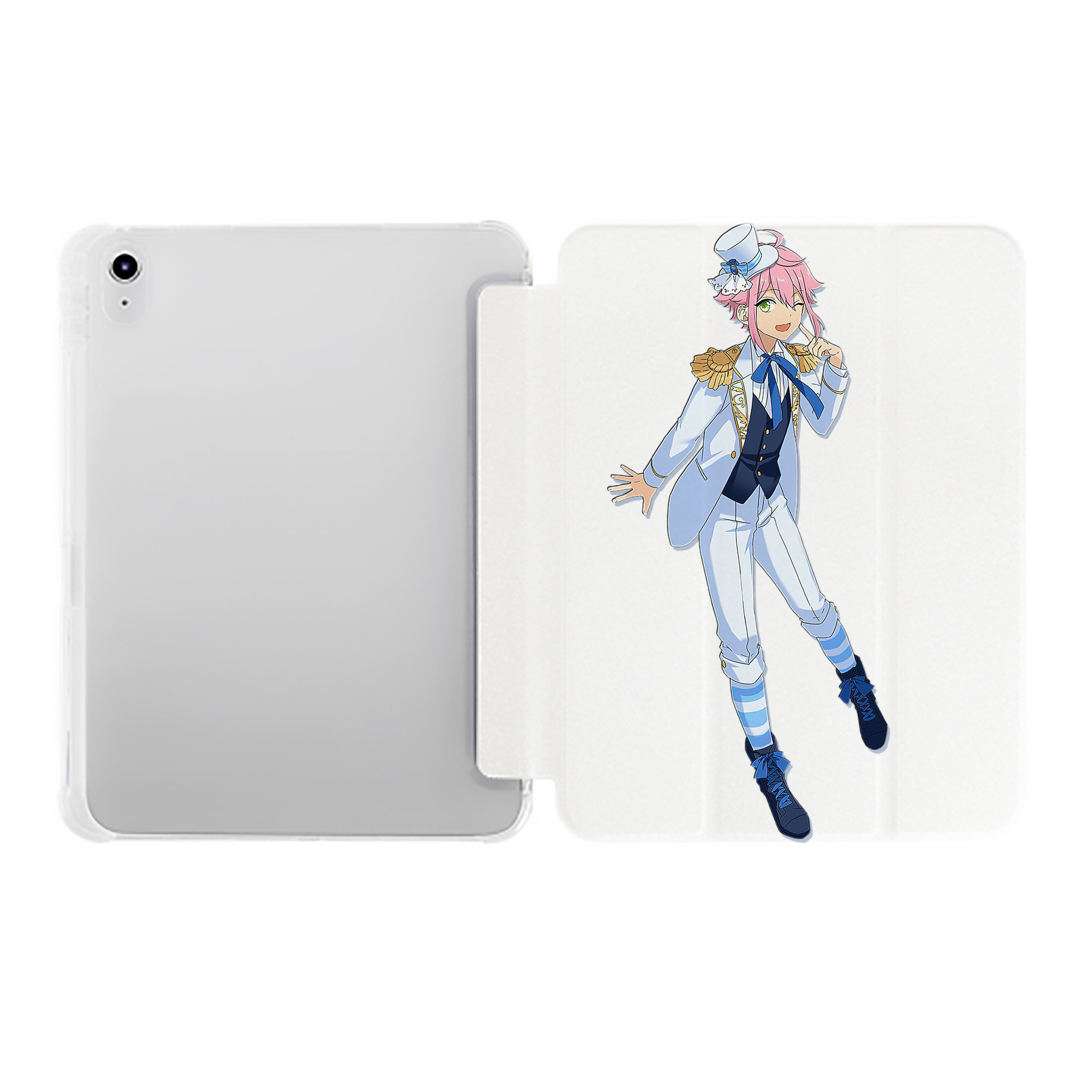 （画像用） あんさんぶるスターズ! Ensemble Stars IPad ケース ペン収納付き 三つ折りスタンド PUレザー×シリコン 対応機種9.5/10.5/10.9インチ
